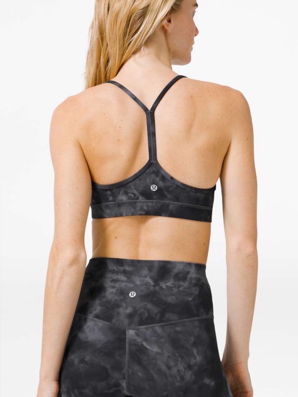 lululemon athletica Light Gray Printed T-Back Bralette